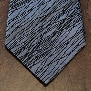 Biem Gray Black Hand Made 100% Silk Men’s Neck Tie